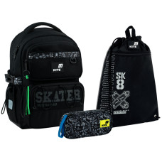 Набір "Kite" /SET_K26-1022M-2/  рюкзак + пенал + сумка для взуття 1022 Skater (1/6)