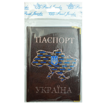Обкладинка Паспорт "TASCOM" /131-Па/ "Карта" шкірзам (10)