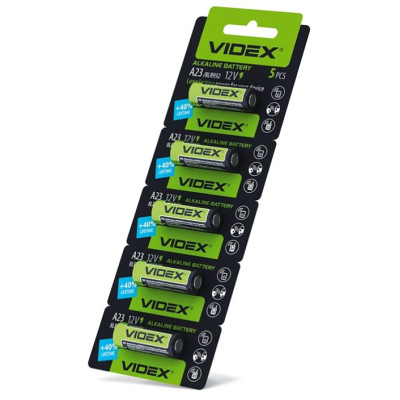 Батарейка "Videx" /A23 8LR932/5bl/735/ лужна, 12V, міні мізинчик (5/50)