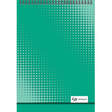 Блокнот A6/40 "4PROFI" /903399/ ## "Color office" green, зверху спіраль, кол.вн.блок, гл/лам, 70г.