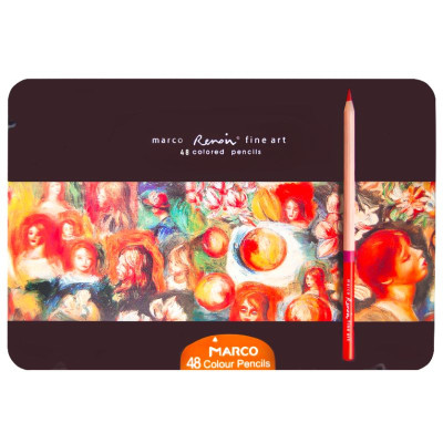 Олівці кольорові "Marco FineArt" 48 кол. /FineArt-48TN/ Renoir, кедр, металевий пенал (3/18)