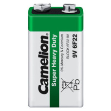 Батарейка "Camelion" /6F22/1shrink (green)/495/567/ Super Heavy Duty, сольова, 9V, КРОНА (1/12)