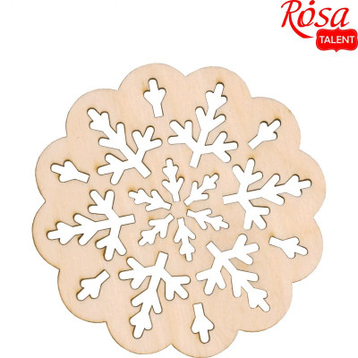 Заготовка "Rosa Talent" /448/ "Сніжинка 13" 5шт, фанера, 7,5*7,5см