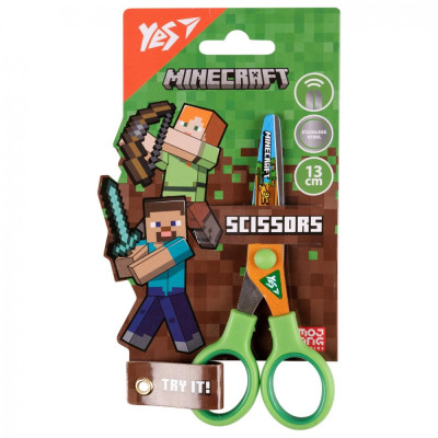Ножиці "Yes" 13см /480440/ "Minecraft"  з принтом на лезі (1/12/360)