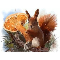 Алмазна мозаїка "Go to art" /178065/ "Рижики" 20*30см на підрамнику