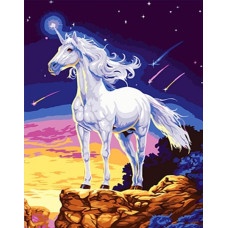 Алмазна мозаїка "Go to art" /178114/ "Єдиноріг" 20*30см на підрамнику