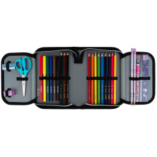 Пенал "Kite" /K26-622H-5/ 1 від., 2 відв., з наповненням 622H Black&Silver (1/42)