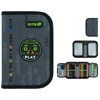 Пенал "Kite" /K26-622H-2/ 1 від., 2 відв., з наповненням 622H Good Game (1/42)