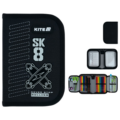 Пенал "Kite" /K26-622H-4/ 1 від., 2 відв., з наповненням 622H Skate (1/42)