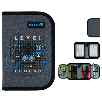 Пенал "Kite" /K26-622H-6/ 1 від., 2 відв., з наповненням 622H Level UP (1/42)