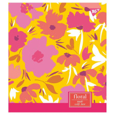 Зошит уч. "YES" 18арк.== /765205/ "Floral explosion" неон+софт-тач (10/200)