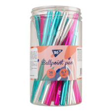 Ручка кулькова "Yes" /411934/ "Happy pen" 0,7мм, cиня, 3 диз. (36туб./360)