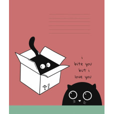 Зошит уч. "Genius" 24арк. == /3582L/ "Cat's life (Котяче життя)" виб.УФ-лак (нейт) (25/200)