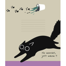 Зошит уч. "Genius" 24арк. == /3582L/ "Cat's life (Котяче життя)" виб.УФ-лак (нейт) (25/200)