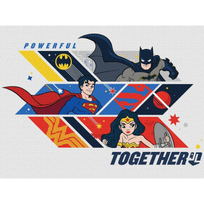 Картина за номерами "Ідейка" /KHO8715/ WB "Super Friends: Powerful together" 30*40см