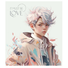 Зошит уч. "Школярик" 48арк.# /3290K/ "It must be love" виб.УФ-лак (дівчинка) (10/100)