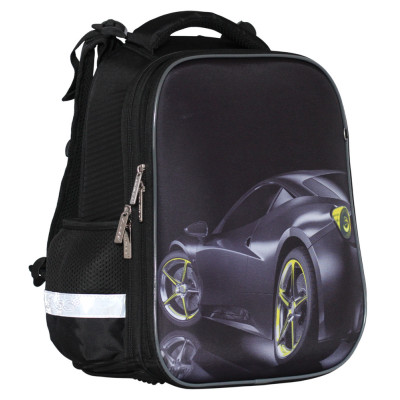 Ранець-рюкзак "CLASS" /2419C/ SchoolCase 2 відд., 39х28х21см, "Black car" (1/4)