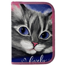 Пенал "CLASS" /24106C/ 1 відд., пустий, 1 відворот, "Lovely Cat"
