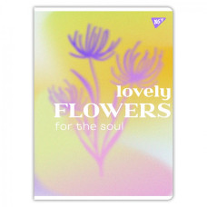 Зошит А4/48 # скоба "YES" /682012/ "Lovely flowers" гібрид  (3/60)