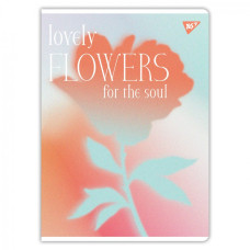 Зошит А4/48 # скоба "YES" /682012/ "Lovely flowers" гібрид  (3/60)