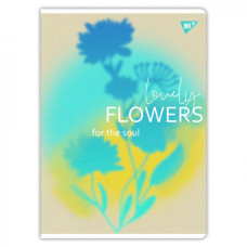 Зошит А4/48 # скоба "YES" /682012/ "Lovely flowers" гібрид  (3/60)