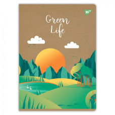 Зошит А4/48 # скоба "YES" /681999/ "Green life" крафт   (3/60)