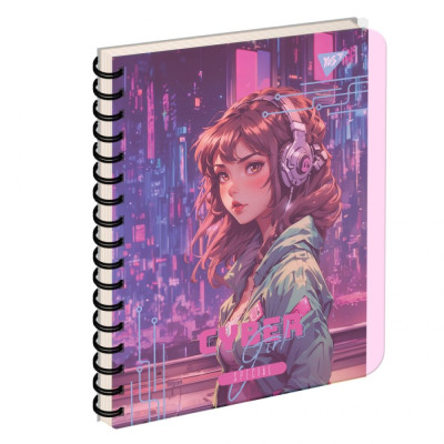 Блокнот "YES" А5/144  4в1 /681964/ "Cyber girl", пластик обкл., з розділ. (3/30)