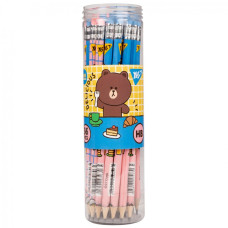 Олівець пр."Yes" /280642/ "Line Friends. Sally and Cony" з гумкою круглий 36шт/туба, мікс (36/540/2160)