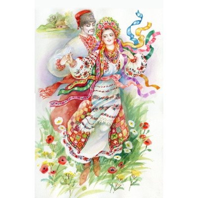 Алмазна мозаїка "Go to art" /189777/ "Гопак" 21*25см на картоні 5D