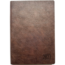 Щоденник ДАТ. 2027 А5/160арк "Bourgeois" /9953/ ШКІР. ЗАМ, крем пап., 70гр/м == (1/20)