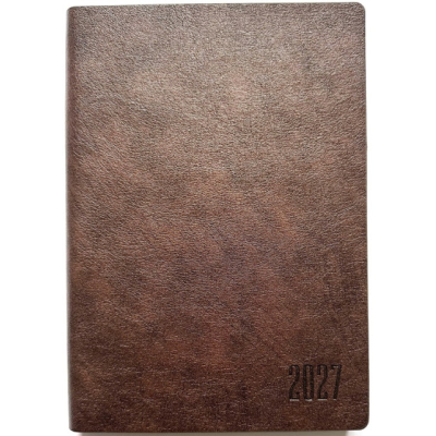 Щоденник ДАТ. 2027 А5/160арк "Bourgeois" /9953/ ШКІР. ЗАМ, крем пап., 70гр/м == (1/20)