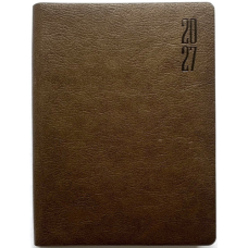 Щоденник ДАТ. 2027 А6/160арк "Bourgeois" /9964/ ШКІР. ЗАМ, крем пап., 70гр/м # (1/40)