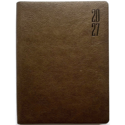 Щоденник ДАТ. 2027 А6/160арк "Bourgeois" /9964/ ШКІР. ЗАМ, крем пап., 70гр/м # (1/40)