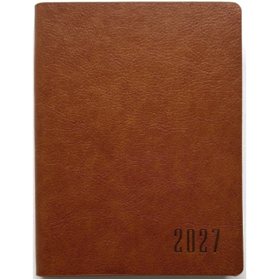 Щоденник ДАТ. 2027 А6/160арк "Bourgeois" /9965/ ШКІР. ЗАМ, крем пап., 70гр/м # (1/40)