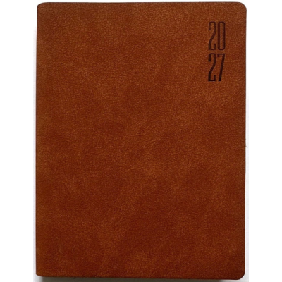 Щоденник ДАТ. 2027 А6/160арк "Bourgeois" /9968/ ШКІР. ЗАМ, крем пап., 70гр/м # (1/40)