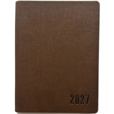 Щоденник ДАТ. 2027 А6/160арк "Bourgeois" /9969/ ШКІР. ЗАМ, крем пап., 70гр/м # (1/40)
