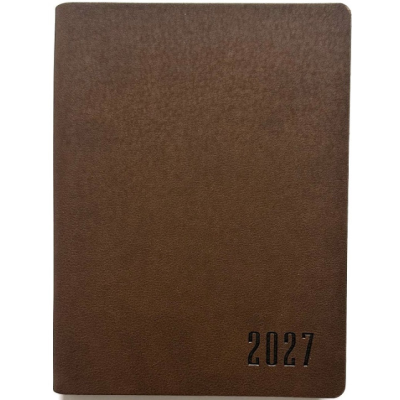 Щоденник ДАТ. 2027 А6/160арк "Bourgeois" /9969/ ШКІР. ЗАМ, крем пап., 70гр/м # (1/40)