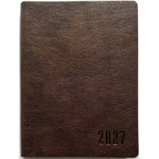 Щоденник ДАТ. 2027 А6/160арк "Bourgeois" /9971/ ШКІР. ЗАМ, крем пап., 70гр/м # (1/40)