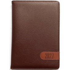 Щоденник ДАТ. 2027 А5/160арк "Bourgeois" /9973/ ШКІР. ЗАМ, крем пап., 70гр/м == (1/20)