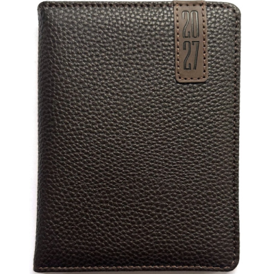 Щоденник ДАТ. 2027 А6/160арк "Bourgeois" /9983/ ШКІР. ЗАМ, крем пап., 70гр/м # (1/40)