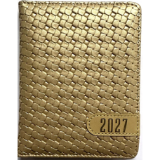 Щоденник ДАТ. 2027 А6/160арк "Bourgeois" /9986/ ШКІР. ЗАМ, крем пап., 70гр/м # (1/40)