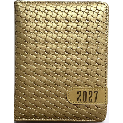 Щоденник ДАТ. 2027 А6/160арк "Bourgeois" /9986/ ШКІР. ЗАМ, крем пап., 70гр/м # (1/40)