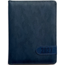 Щоденник ДАТ. 2027 А6/160арк "Bourgeois" /9990/ ШКІР. ЗАМ, крем пап., 70гр/м # (1/40)