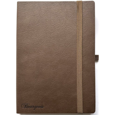 Щоденник НЕДАТ А5/160арк "Bourgeois" /9994/ ШКІР. ЗАМ, крем пап., 70гр/м # на гумці (1/20)