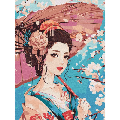 Картина за номерами "Ідейка" /KHO8465/ "Японська красуня" 30*40см