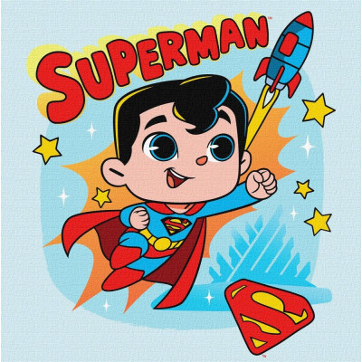 Картина за номерами "Ідейка" /KHO1341/ "Superman: Політ до зірок" 25*25см