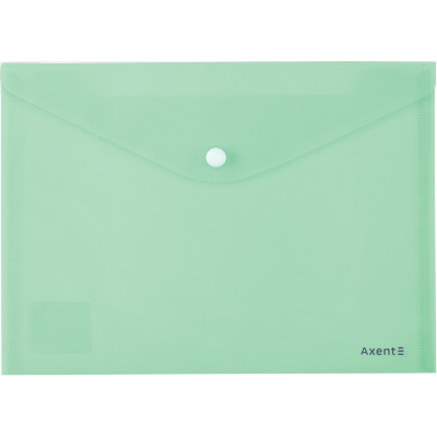 Папка-конверт на кнопці А5 "Axent" /1522-18-A/ Pastelini, м'ятна (12/360)