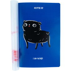 Блокнот А5+/ 40 "Kite" /K22-460-1/ пласт. обкл. двійна, Weird dog (1/18/36)