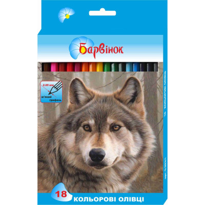 Олівці кольорові "Барвінок" 18 кол. /5-203/1/ "Фауна" (1/8/160)