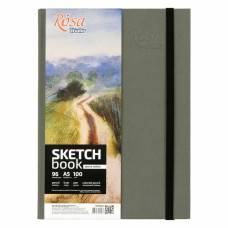 Скетчбук A5/96арк. "ROSA Studio" /16R5002/4823098514565/ 100 г/м2, сірий, білий папір (1)